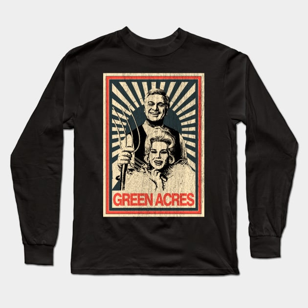 Vintage Poster Green Acres Long Sleeve T-Shirt by Odd Even